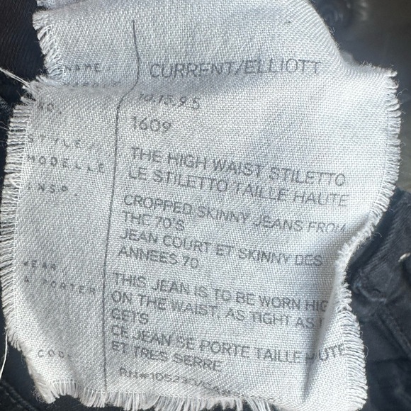 $184 Current / Elliot The High Waist Stiletto in Jet Black size 30 REVOLVE - Picture 5 of 8